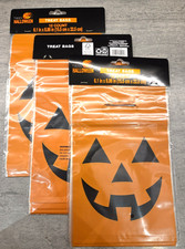 3x 12 Count Halloween Jack-O'-Lantern Treat Bags, 6.1 x 8.86 inches