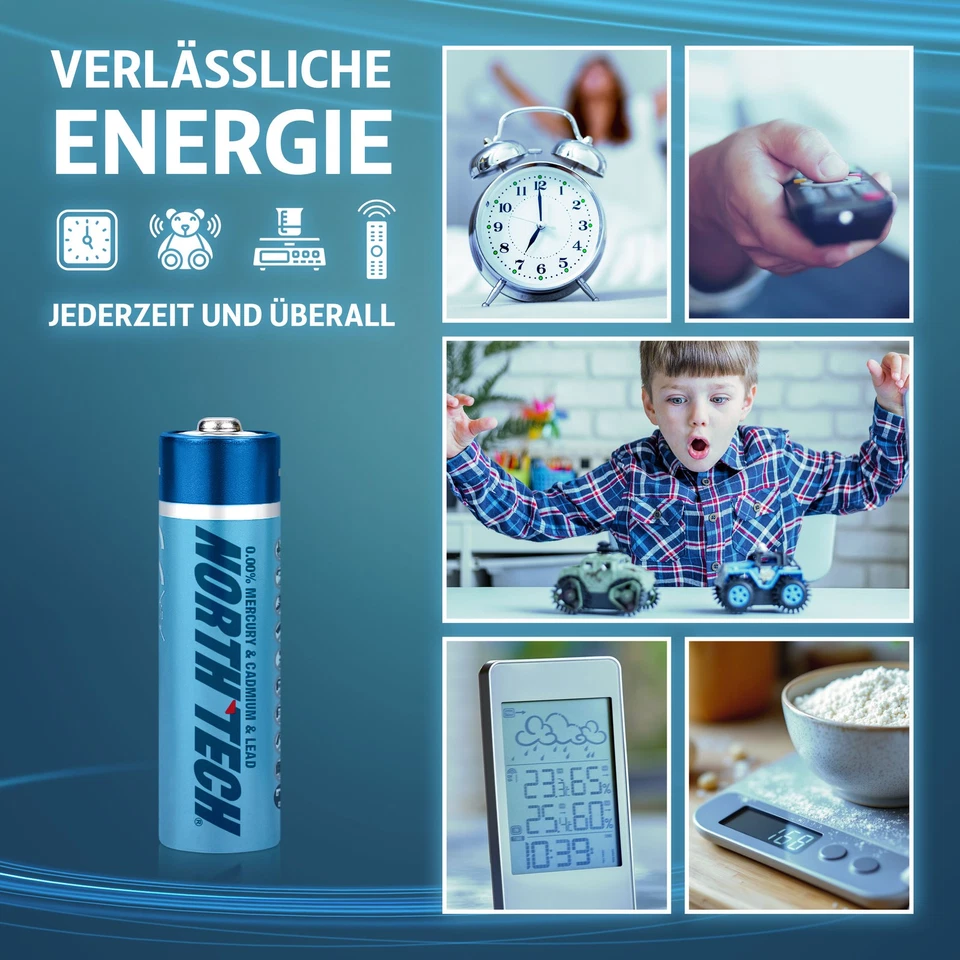 AA Batterien  120x North Tech | 1,5V Mignon R6 Super Heavy Duty | auslaufsicher - Bild 3 von 4