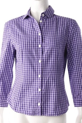 HUGO BOSS Hemd-Bluse Damen Bluse Gr. DE 38 dunkelviolett-helllila