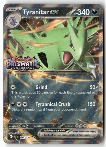 TYRANITAR EX PRISMATIC EVOLUTIONS STAMPED PROMO 064/131 POKEMON NM/LP+
