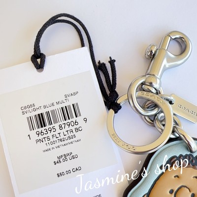 NWT Coach x Peanuts Bag Charm Keychain Snoopy/Charlie/Lucy/Patty