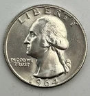 1964 D Washington Quarter Silver UNC Uncirculated Denver Mint