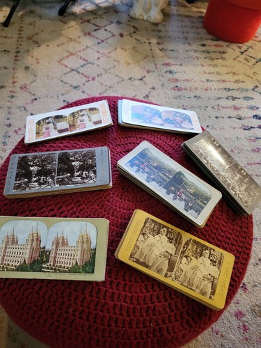 Antike Stereo Betrachter x2 und große Menge Karten Lot - Bild 16 von 21