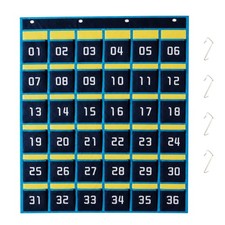 HBlife 36 Pockets Charts Numbered Classroom Organizer Storage, Blue, 1 Pack ...