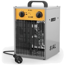 Industrie Heizgebläse 3300W - Tragbarer Elektroheizer mit 3 Heizstufen in Silber