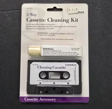 Radio Shack 2-way Cassette deck Head Cleaner Cleaning Kit  44-1162A New, Sealed