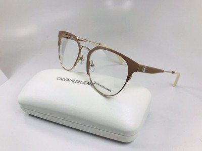 Calvin Klein Jeans CKJ18103 274 Beige Eyeglasses 51mm With Case Bundle