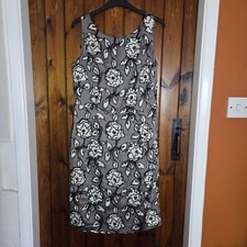 Coast Couture Grey Floral Embellished Shift Dress UK 12 Occasion Party Wedding