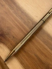 S.T. Dupont  Gold Stripe Design Ballpoint Pen