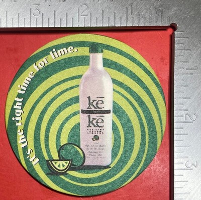 KeKe Beach Key Lime Pie Cream Liqueur 2000 3.5 INCH ROUND  beer coaster