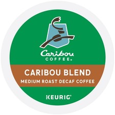 Caribou Water Process DECAF Caribou Blend Coffee - 96 K cups- Bulk Box