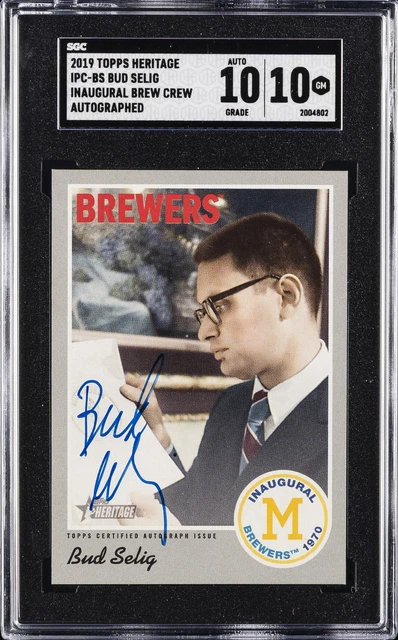 2019 Topps Inaugural Brew Crew #IPC-BS Bud Selig SGC 10 AUTO 10
