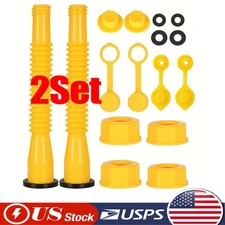 2X Replacement Gas Can Spout Nozzle Vent Kit for Plastic Gas Cans Old Style Cap