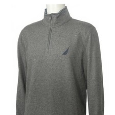 Nautica Men's Gray Quarter Zip Sweater