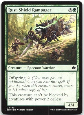 Rust-Shield Rampager 190 Common Bloomburrow Magic: The Gathering Foil Near Mint