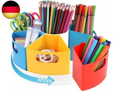 HMXLJJY Rotierende Stiftehalter Schreibtisch Organizer - Kinder Behälter zum 