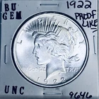 1922 P BU GEM PEACE SILVER DOLLAR UNC MS+++ U.S. MINT RARE COIN 9646