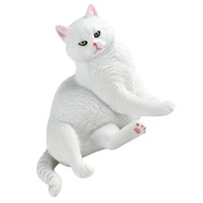 White Cat Statue Small Outdoor Child Sculptures Home Decor Figurine