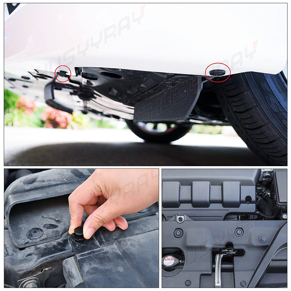 Dewkou 100 PCS Car Bumper Retainer Clips, 6.3mm 8mm 9mm 10mm Nylon Fasteners Rivet Replacement Kit, Push-in Screw Bumper Push Rivet Clip With Removal Tool, Suitable For Most Models (Black - Foto 8