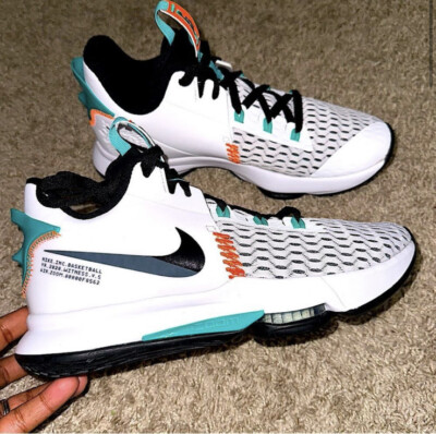 Nike LeBron Witness V 5 White Black Clear Jade CQ9380 Basketball