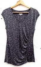 GHOST -Circle Design elegante top smanicato raccolto lateralmente - UK12 - nuovo senza etichette