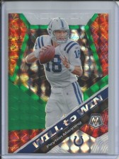 PEYTON MANNING 2019-20 PANINI MOSAIC WILL TO WIN GREEN PRIZM COLTS