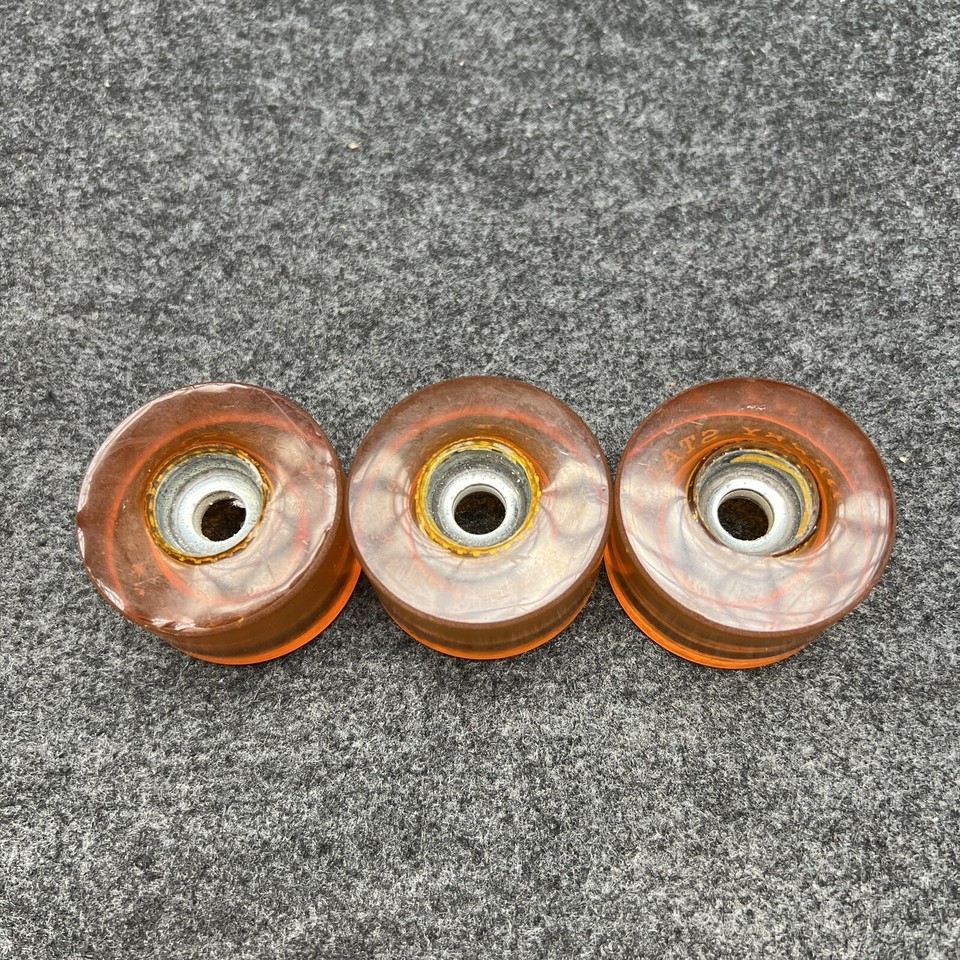 Vintage Roller Skate Wheels / DERBY STAR URETHANE / Yellowish Orange eBay