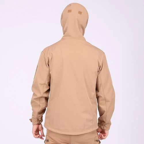 Giacca a vento tattica uomo soft shell giacca esercito jacket cappuccio tempo libero ~ - Foto 12 di 65