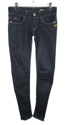 G-Star Lynn Skinny Jeans Damen W28/L34 Dehnbar Dunkler Denim Blau