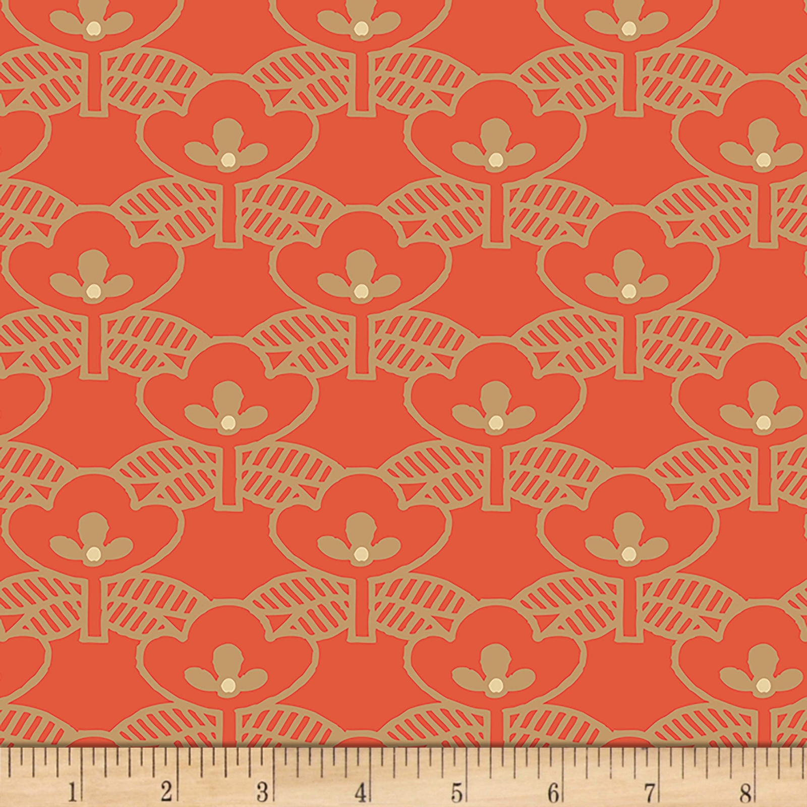 Art Gallery Fusion Frida's Dream Boho Fabric, Orange