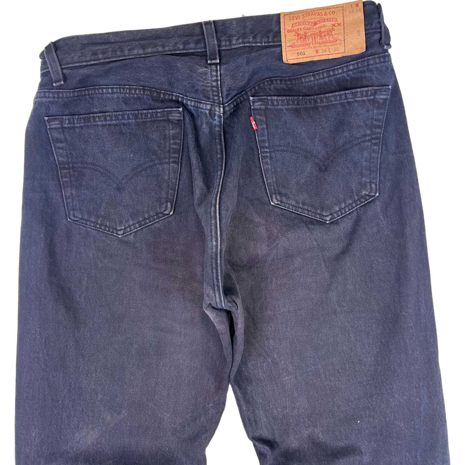 Levi's 501 Straight Leg Dark Blue Men's Jeans Size W34 L29 image 3