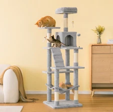 63.8"  Cat Tree for Large Cat Tower Condo Scratching Post Pet Kitty Play House