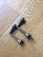 PAIRE DE GONDS d'embrasse embrase LOUIS XVI finition laiton patiné 5 Cm