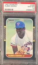 1987 Donruss #346 Ruben Sierra PSA 10 RC