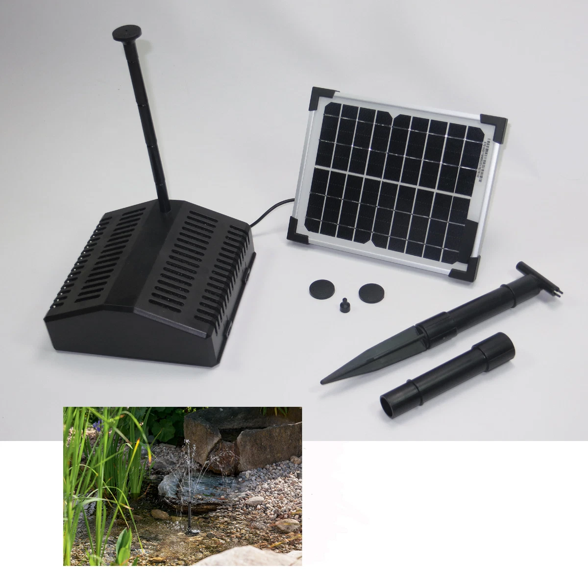 Solar Springbrunnen Teichpupe Für Außen It 6 Effekte Solar