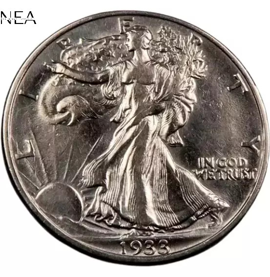 1933-S Walking Liberty Half Dollar ~ Borderline Uncirculated (AU++) 90% Silver