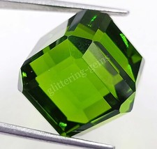 45 Ct Natural Green Garnet Cube Shape IGL Certified Loose Gemstone " 5DOJ