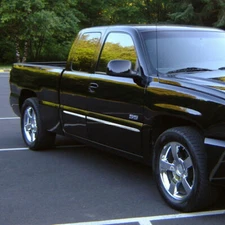 Flat Body Side Molding 1.5" for 1999-2006 Chevy Silverado/Sierra 4Dr Ext. Cab