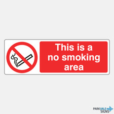 This Is A No Smoking Area Signs