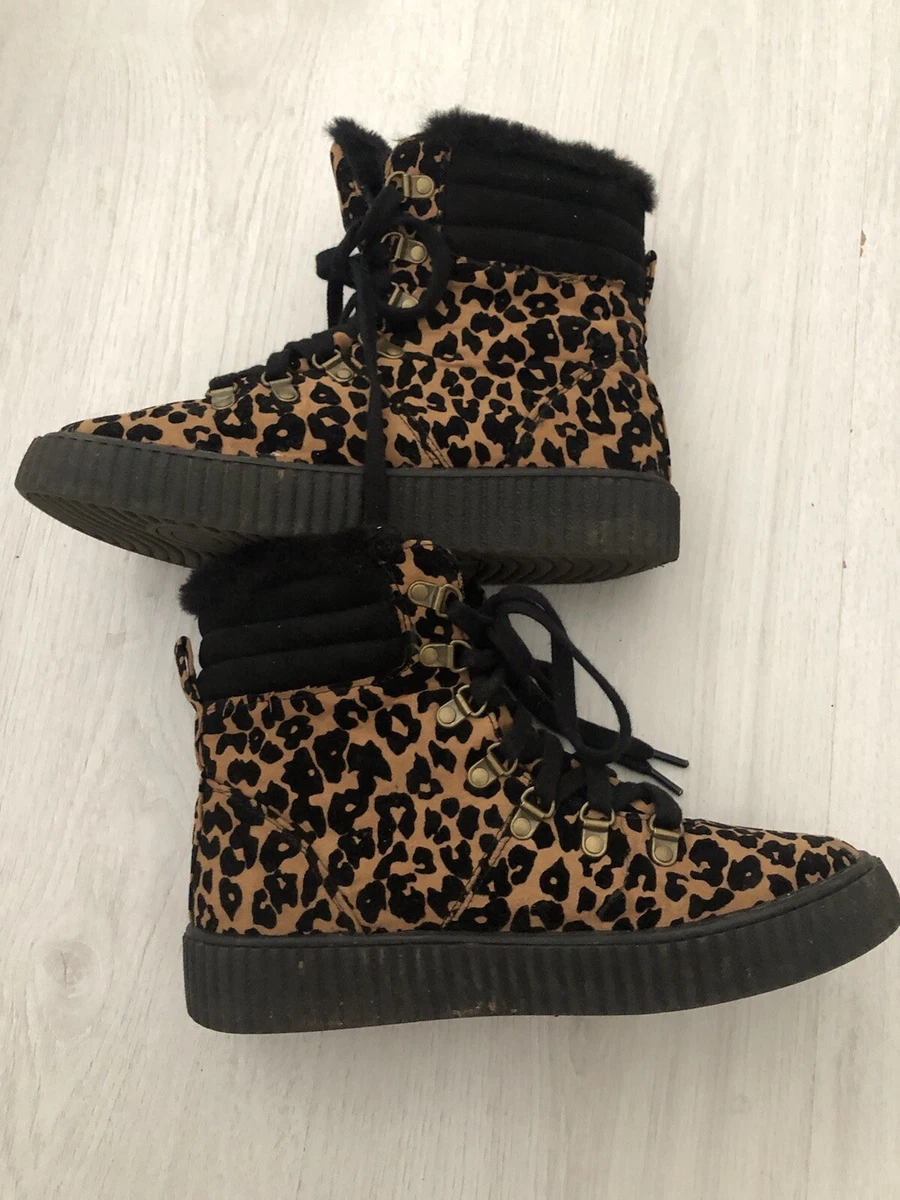 M&s leopard boots sales