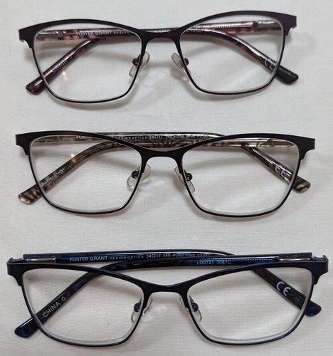 Design Optics Foster Grant Addie Square Cat Eye Reading Glasses +3.00 #3087