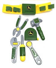 John Deere Deluxe Talking Toolbelt Set With Tool Sounds and Phrases 8 Pieces B H