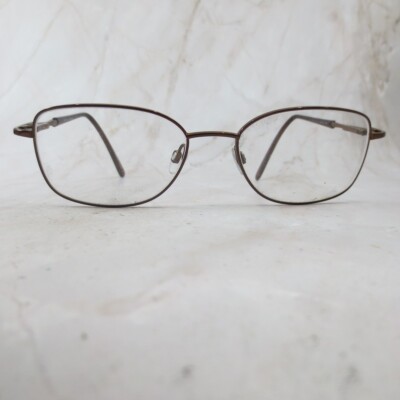 Ashley Stewart Eyeglasses Frame AS Col.10 Women Brown Full Rim Cat Eye 54-18-135