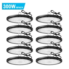 10Pack 300W UFO Led High Bay Light Commercial Industrial Warehouse Shop Lights