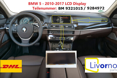 BMW 5 F10 F11 F07 DISPLAY BM 9321015 CID1025 F10LCI ISP L6MU BILDSCHRIM 9284972
