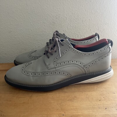 Cole Haan Mens 13M Grand Evolution Gray Leather Wingtip Brogue Casual Oxford COLE HAAN Men main image 3