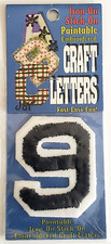JOY 2-inch Iron-On Stick-On Embroidered CRAFT LETTERS - BLACK 9
