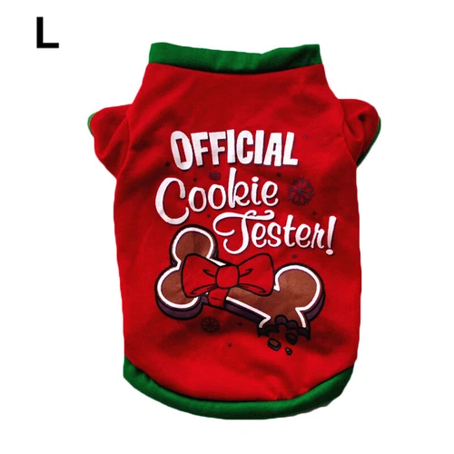 Christmas Red Pet Clothes Puppy Dog Jumper Small Yorkie Chihuahua Cat T-shirts🌸 - Picture 19 of 81