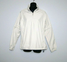 Nike Golf Storm Fit Womens Small Jacket Convertible Sleeves 1/4 zip Tan 8 10