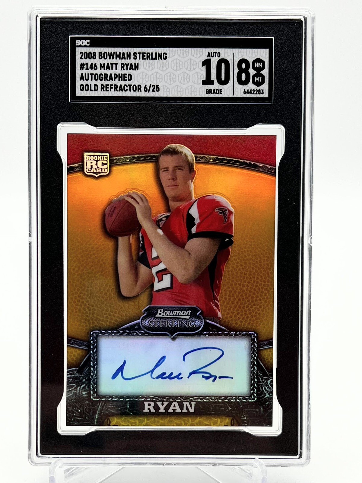 Matt Ryan Bowman Sterling #146 Jersey Autograph-Gold Refractor
